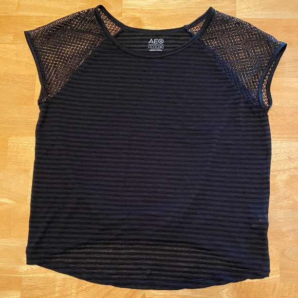 American Eagle Outfitters Tops - AEO Striped Cap Sleeve Top